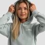 Obraz % s -Limitless Longline női kapucnis pulóver eukaliptusz - (M) - GymBeam - 