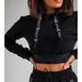 Imagine 2/5 - Essential Cropped Black női kapucnis pulóver - (M) - STRIX - 