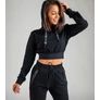 Kép 3/5 - Essential Cropped Black női kapucnis pulóver - (M) - STRIX - 