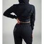 Kép 4/5 - Essential Cropped Black női kapucnis pulóver - (M) - STRIX - 