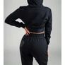 Imagine 4/5 - Essential Cropped Black női kapucnis pulóver - (M) - STRIX - 