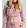 Kép 2/5 - Essential Cropped Mauve női kapucnis pulóver - (L) - STRIX - 