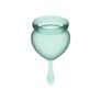 Kép 2/4 - Menstruációs kehely szett - Feel Good - zöld - 2db - 