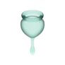 Kép 3/4 - Menstruációs kehely szett - Feel Good - zöld - 2db - 