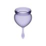 Obraz 3/4 -Menstruációs kehely szett - Feel Good - lila - 2db - 