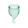Obraz 3/4 -Menstruációs kehely szett - Feel Secure - zöld - 2db - 