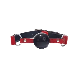 Silicone Ball Gag Red - bizalmi játékok fetish kelléke