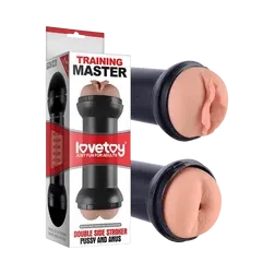 Training Master Double Side Stroker Pussy and Anus Flesh - Lovetoy - 