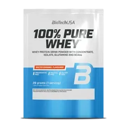 100% Pure Whey tejsavó fehérjepor - sós karamell - 28g - BioTech USA