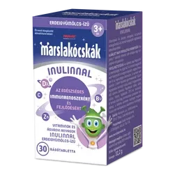 Marslakócskák Inulinnal - Erdeigyümölcs-ízű rágótabletta édesítőszerekkel - 30 db - 