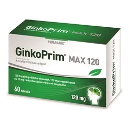 GinkoPrim MAX 120mg - A szellemi frissességért - 60 tabletta - 