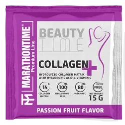 Prémium hidrolizált Kollagén - Hialuronsavval 15 g - passion fruit - Marathontime