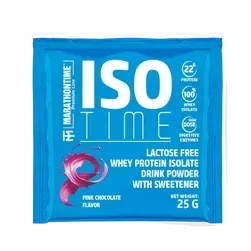 iso time pink csokoládé fehérjeIzolátum laktázenzimmel dúsítva 25 g - Marathontime - 