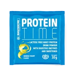 Protein Time - laktázenzimmel dúsított fehérje koncentrátum 30 g - banán joghurt - Marathontime