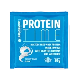 Protein Time - laktázenzimmel dúsított fehérje koncentrátum 30 g - kókuszkrém - Marathontime
