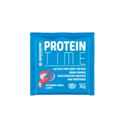 Protein Time - laktázenzimmel dúsított fehérje koncentrátum 30 g - málna - Marathontime