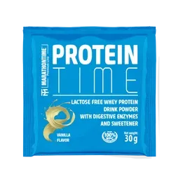 Protein Time - laktázenzimmel dúsított fehérje koncentrátum 30 g - vanília - Marathontime