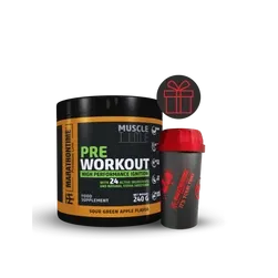 Pre Workout Edzés Előtti Energizáló Steviával és 24 értékes összetevővel - zöldalma ízben - Marathontime - 