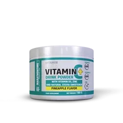 C-Vitamin italpor - D-Vitaminnal Cinkkel és Steviával - 180 g - ananász - Marathontime - 
