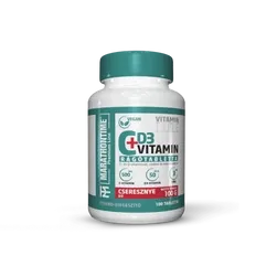 C+D3 vitamin rágótabletta - Spirulinával és Cinkkel - 100 tabletta - cseresznye - Marathontime - 
