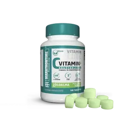 C-Vitamin rágótabletta - Spirulinával és Cinkkel 100 tabletta - zöldalma - Marathontime - 