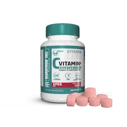 C-Vitamin rágótabletta - Spirulinával és Cinkkel 100 tabletta - eper - Marathontime - 