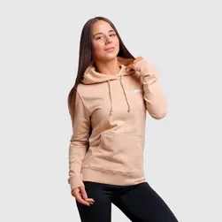 PRO Hoodie homok női pulóver - (M) - GymBeam - 