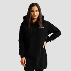 Limitless Longline női kapucnis pulóver fekete - (M) - GymBeam - 