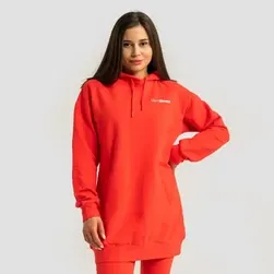 Limitless Longline női kapucnis pulóver tűzpiros - (M) - GymBeam - 