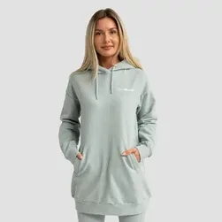 Limitless Longline női kapucnis pulóver eukaliptusz - (M) - GymBeam - 