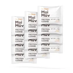 MoiMüv Protein Cookie - 12 x 75 g - sós karamell - GymBeam - 