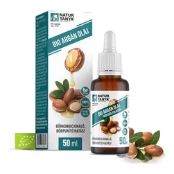 BIO, vegán Argán olaj - Külsőleg, belsőleg, marokkói, pörköletlen magszemekből - 50 ml - Natur Tanya - 
