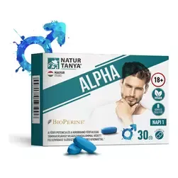 ALPHA - A férfi potencia és a kirobbanó férfiasság támogatásához - 30 tabletta - Natur Tanya - 