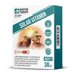 Solar vitamin - napozóvitamin, szoláriumozás, napozás vagy nap nélküli bőrpigmentációhoz - 30 tabletta - Natur Tanya