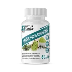 Vegán 100% Spirulina - adalékanyagmentes mikroalga - 60 tabletta - Natur Tanya - 