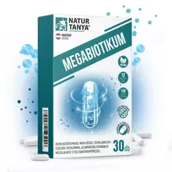 MEGABIOTIKUM - 12 féle baktériumtörzs, mega dózisú, 120 milliárd CFU élőflóra tartalom - 30 kapszula - Natur Tanya - 