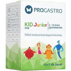 ProGastro KID Junior - Élőflórát tartalmazó étrend-kiegészítő készítmény 3-12 éves gyerekeknek (10+1 db tasak)