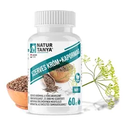 Szerves KRÓM+KAPORMAG koncentrátum a vércukorszint fenntartásához, és az emésztés támogatásához - 60 tabletta - Natur Tanya - 
