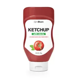 Sztíviával édesített ketchup - 470 ml - GymBeam (közeli szavidő)