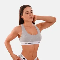 Biustonosz typu bralette szary - (XL) - GymBeam
