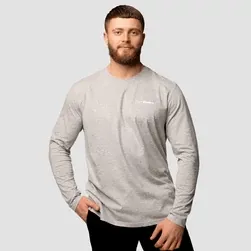 Basic hosszú ujjú férfi póló szürke - (XL) - GymBeam - 