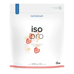 ISO PRO - 1000 g - fehér csokoládé-eper - Nutriversum - 