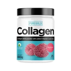Collagen Marha kollagén italpor - Málna - 300g - PureGold - 10.000mg Kollagén