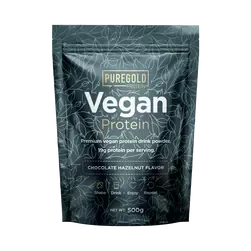 Vegan Protein ízesített növényi fehérje italpor - 500 g - PureGold - banán - 