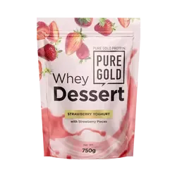 Whey Dessert fehérje italpor - 750g - PureGold - Joghurtos eper