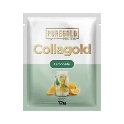 CollaGold Napój kolagenowy z wołowiny i ryb w proszku z kwasem hialuronowym - Lemoniada - 12g - PureGold