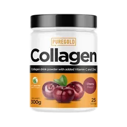 Kolagen Wołowy napój kolagenowy w proszku - Wiśnia - 300g - PureGold