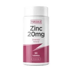 Zinc 20mg étrend-kiegészítő - 50 tabletta - PureGold - 