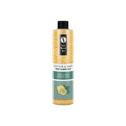Frissítő Fürdősó és Lábáztató Só - Citrus és Menta - 330g - Sara Beauty Spa - 