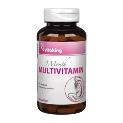 9 Hónap Multivitamin - 60 tabletta - Vitaking - 26-féle értékes összetevőt tartalmaz